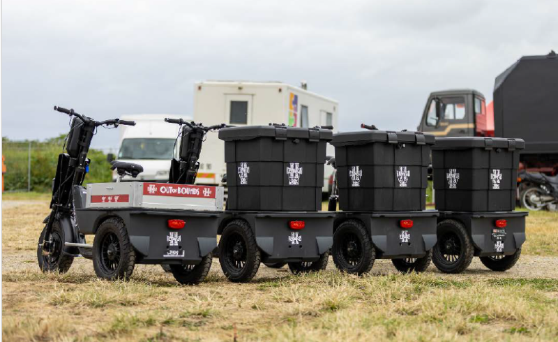 Véhicule logistique électrique Cobrane utilisé pour la gestion technique d’événements urbains à Lille (59)